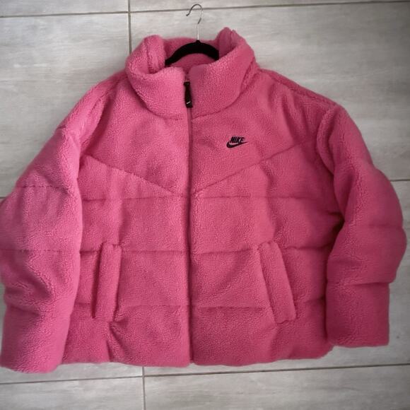 New Nike Therma-Fit Series Down Fill Fluffy Jacket Pink Size 2X DM9260-622 - Picture 1 of 7